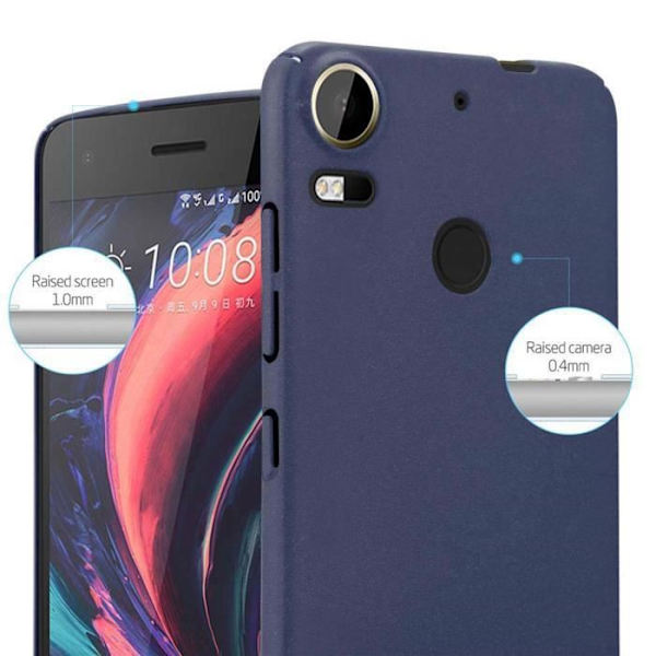 Cadorabo Fodral till HTC Desire 10 PRO i FROSTY BLUE Hårt Fodral Skyddsfodral Frosted Look Fodral Fodral