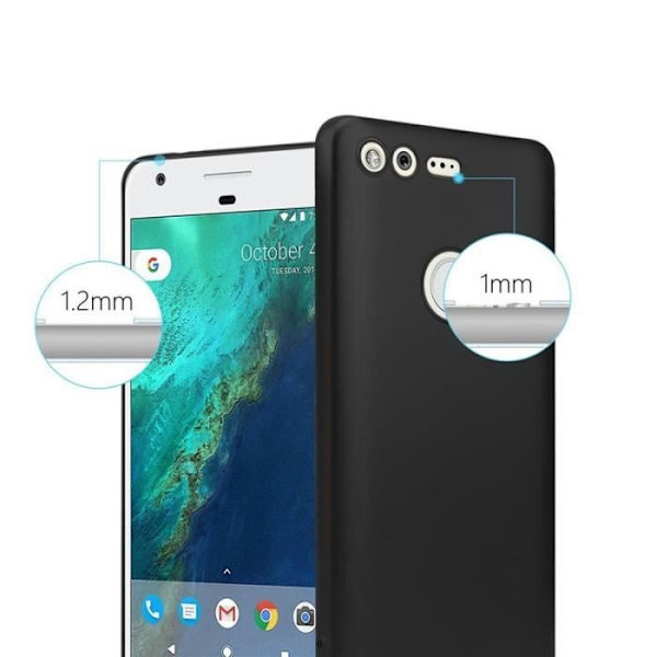 Cadorabo-fodral fungerar med Google Pixel i METALLIC BLACK - Stötsäker och reptålig TPU-silikonhölje - Ultratunt