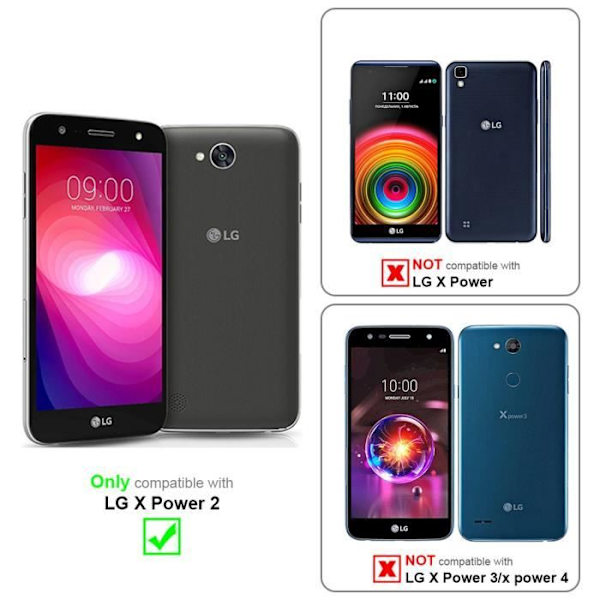 Coque - CADORABO - LG X POWER 2 - FROSTY RÖD - Stötbeständighet - Elegant design FROSTIG RÖD