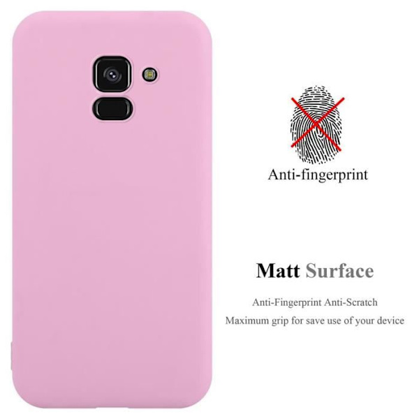 Coque - CADORABO - Samsung Galaxy A8 PLUS 2018 - Silikon TPU - Candy Rose Vif - Stötskydd Candy Hot Pink