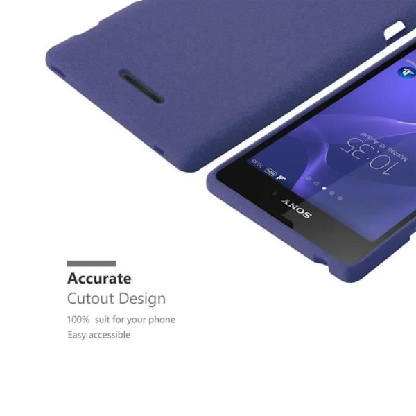 Cadorabo Fodral fungerar med Sony Xperia T3 i FROST DARK BLUE - Stötsäker och reptålig TPU silikonhölje - Ultra Slim