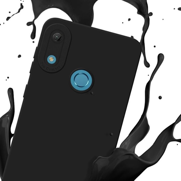 Coque för Huawei Y6 2019 i FLUID SVART Hölster Etui Fodral i flexibel TPU-silikon Skydd Svart