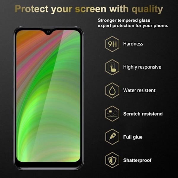 Cadorabo 3x helskärmsskydd för Samsung Galaxy A10s in - 3x härdat skärmskyddsglas (härdat) Transparent