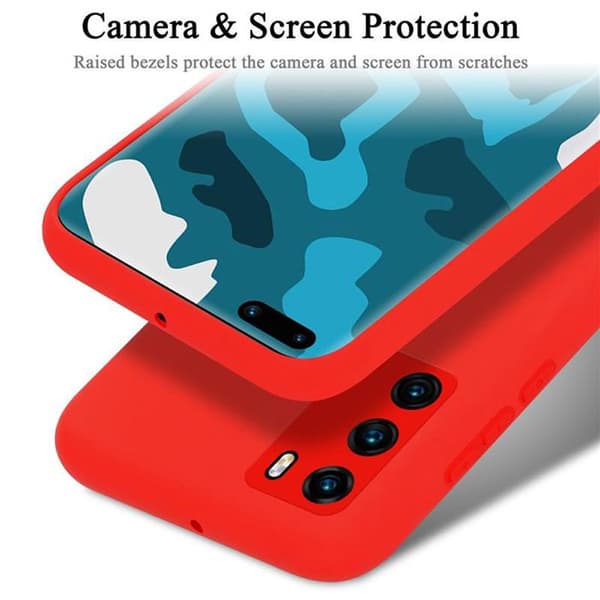 Skyddande stötsäker skal för Huawei P40 i LIQUID RED Röd