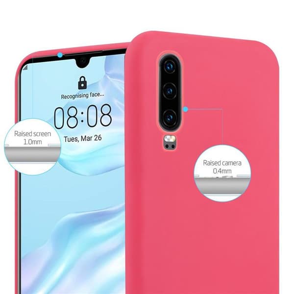 Skyddsfodral för Huawei P30 CANDY RÖD Stötsäker Silikon Röd