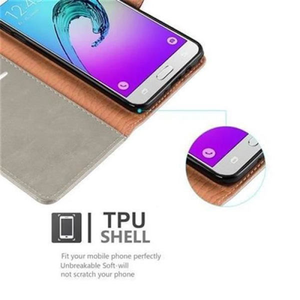 Skyddsfodral i BRUNT CAPPUCINO konstläder till Samsung Galaxy J7 2016 (6) från CADORABO CAPPUCINO BRUN