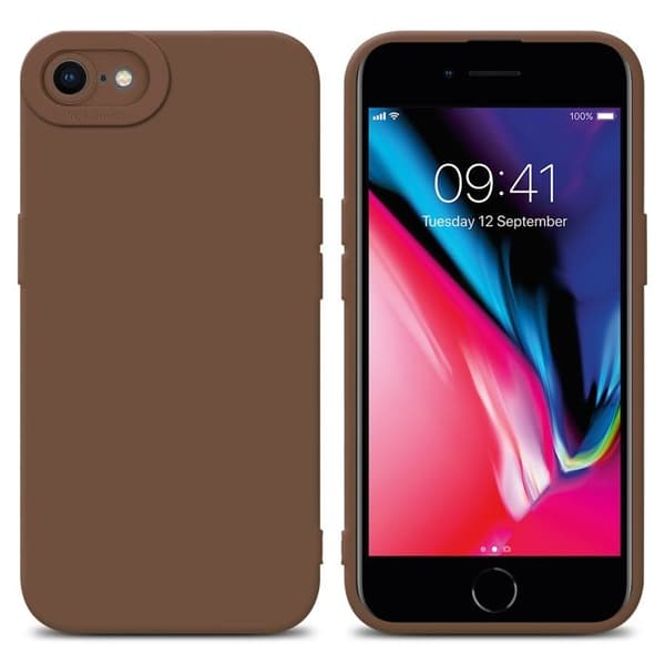 Skyddsfodral för iPhone 7 / 7S / 8 / SE 2020 i FLUID BRUN Stötsäker brun