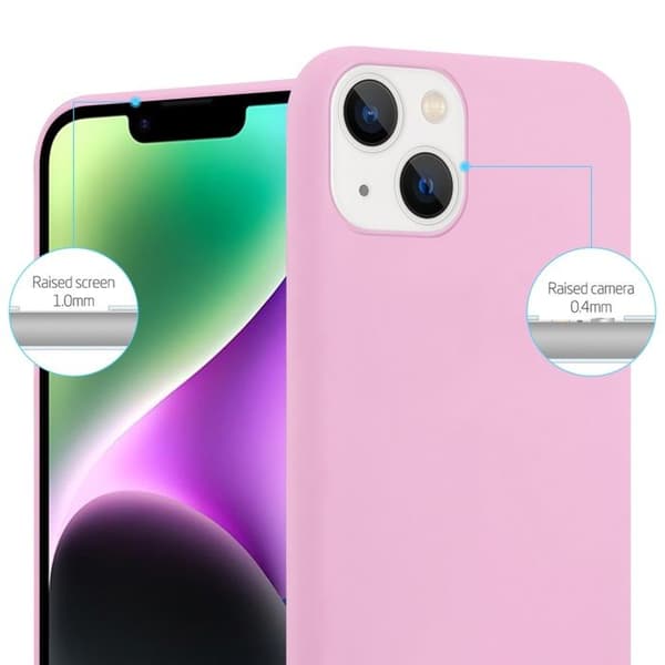 Skal för iPhone 14 PLUS CANDY ROSE VIF Stötsäker Silikon Ros