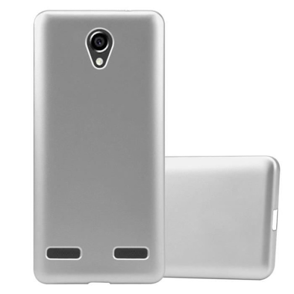 Cadorabo Fodral fungerar med ZTE Blade L7 i METALLISKT SILVER - Stötsäker och reptålig TPU silikonskydd - Ultratunt