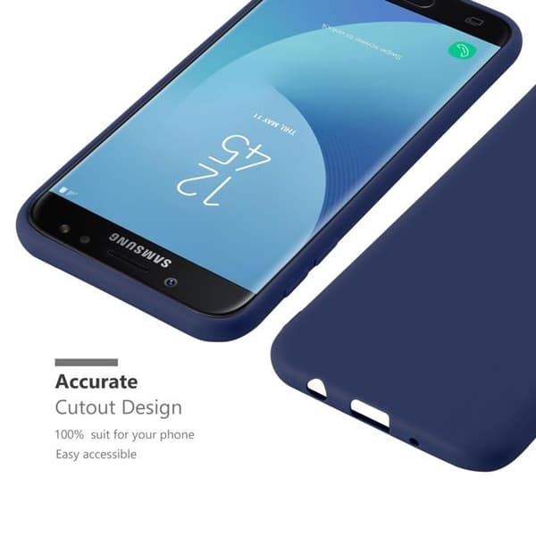 Skyddsfodral för Samsung Galaxy J5 2017 US Version MÖRKBLOMMA Antichock Silikon Blå