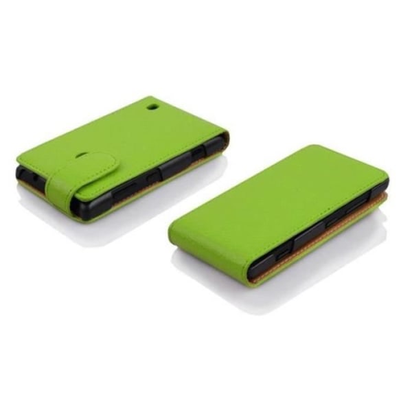 Cadorabo Fodral Nokia Lumia 630 / 635 DESIGN FLIP Style Fodral Fodral Imiterat läder Struktur PARROT GREEN