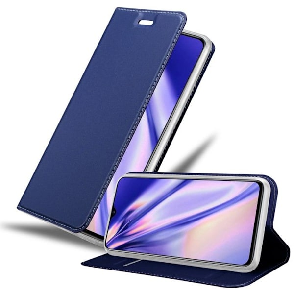 Coque för Realme X2 / XT / Oppo K5 Etui i KLASSISK MÖRKBLAU Skyddshus Fodral Med magnetisk stängning Plånbok Wallet Blå