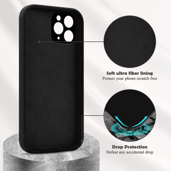 Skal för iPhone 11 PRO MAX REAL LIQUID SVART Svart