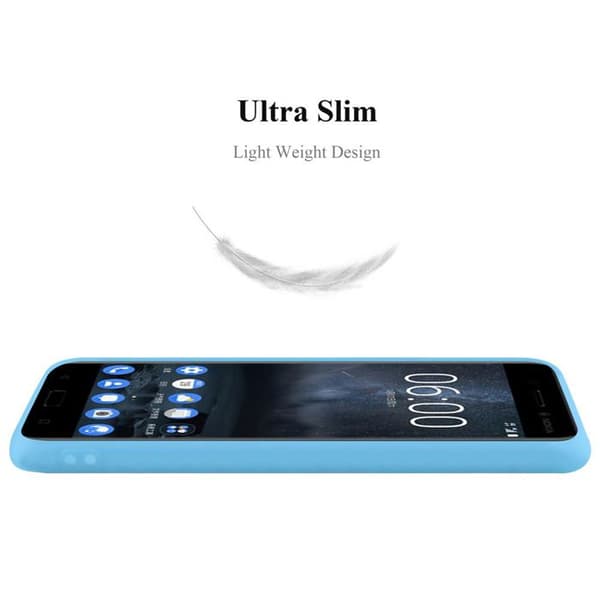 Skyddsfodral för Nokia 6 2017 CANDY BLÅ Stötsäker Silikon Blå