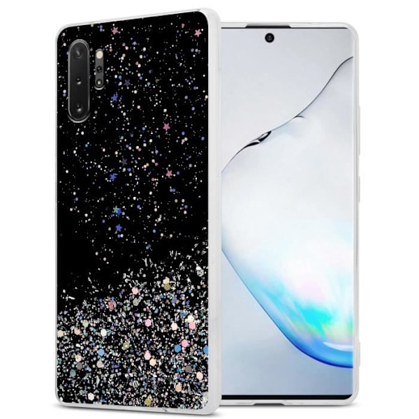 Coque - CADORABO - Samsung Galaxy NOTE 10 PLUS - Svart - Glitter - Skydd i silikon TPU Svart