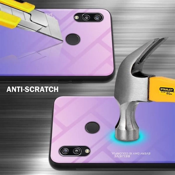 Fodral till Huawei P20 LITE 2018 / NOVA 3E Fodral i ROSA - BLÅT Fodral Skyddsskydd tvåfärgad TPU ROSA - BLÅ