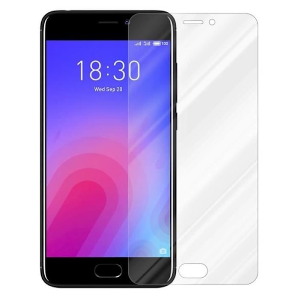 Skärmskyddsfilm - CADORABO - MEIZU M6 - Härdat glas - 0,3 mm - Antistatisk Vit