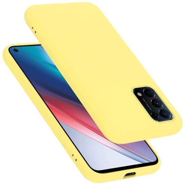 Etui för telefon - CADORABO - FIND X3 LITE - Silikon TPU - Gul - Mjuk skydd Gul