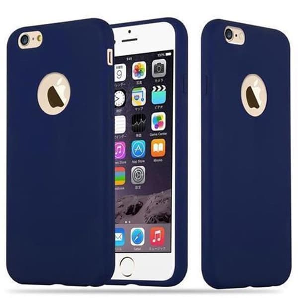 Skal för iPhone 6 / 6S CANDY MÖRKBLOMMA Stötsäker Silikon Blå