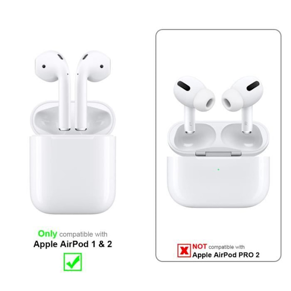 Cadorabo Fodral för Apple AirPod 1 & 2 Happy Dinosaur Design Portabelt Silikonhörlursfodral 3D Nyckelring Färgad