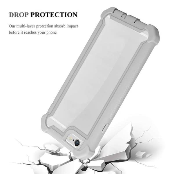 iPhone 6 / 6S-fodral i GRÅ BIRK TPU-silikon och akrylglasbaksida Grå