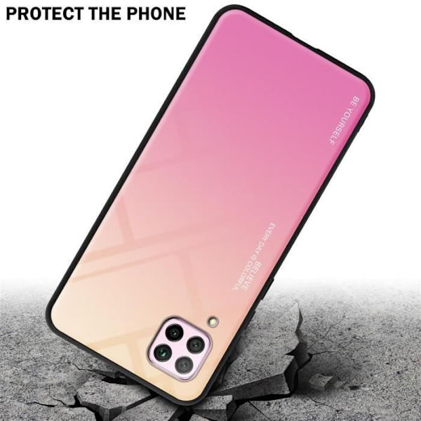 Fodral till Huawei NOVA 6 SE / P40 LITE / NOVA 7i Fodral i GUL - ROSA Fodral Skyddsskydd tvåfärgad TPU Gul, Rosa
