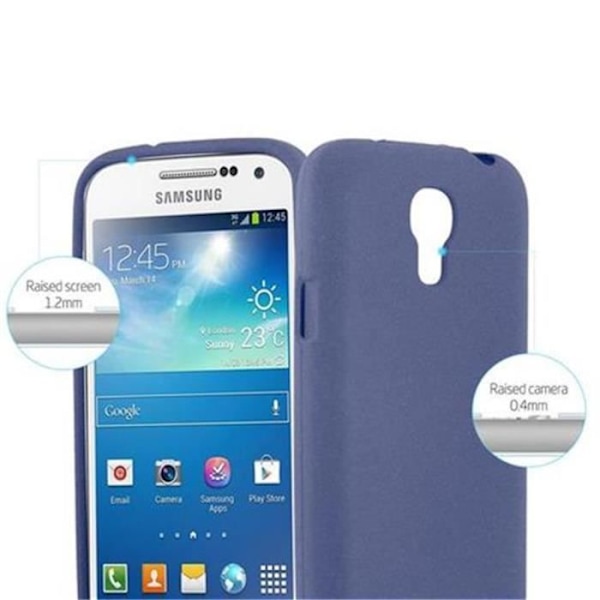 Coque - CADORABO - Samsung Galaxy S4 MINI - Silikon TPU - Stötskydd - Matt Design Frost Blå Mörk
