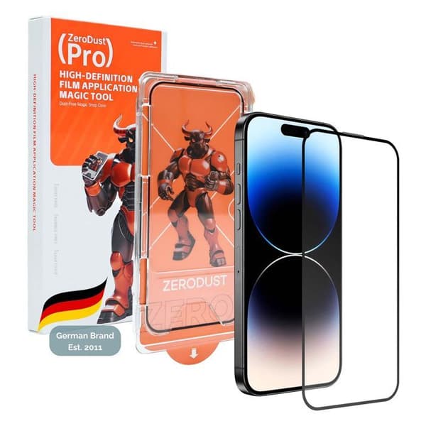 Härdat glas för iPhone 14 PRO Skärmskydd Vit