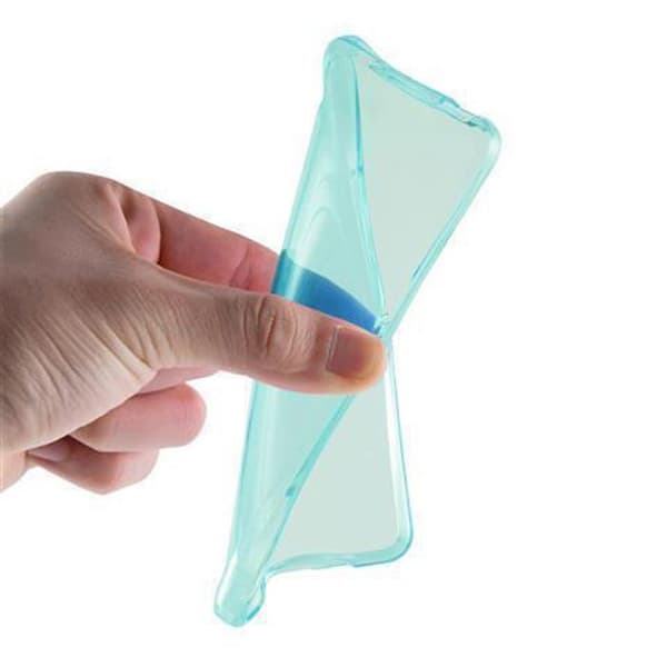 Transparent stötsäker silikonfodral för LG CLASS Blå