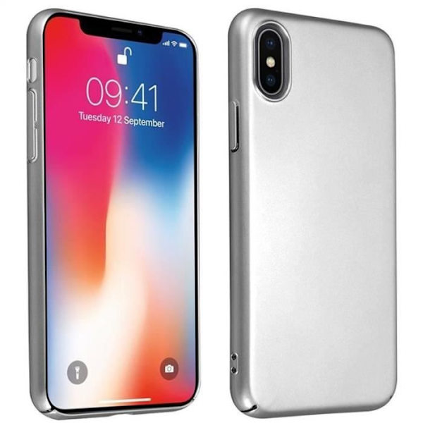 Cadorabo Fodral till Apple iPhone X - XS i METALLISKT SILVER