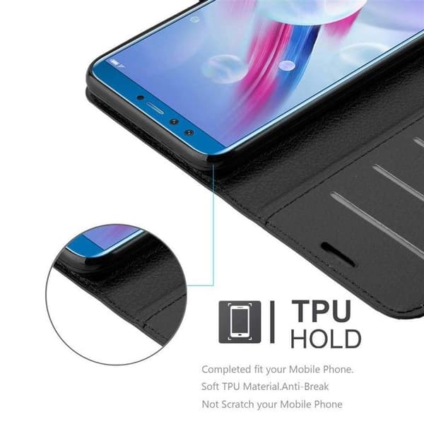 Etui för Honor 9 LITE i JET BLACK Svart