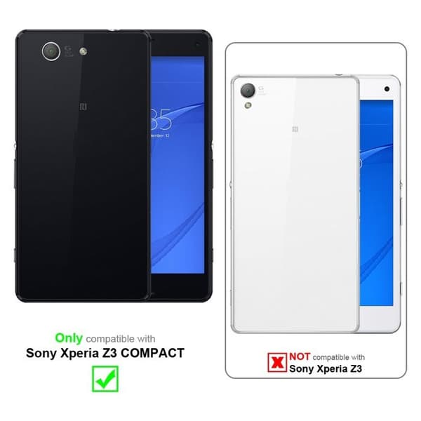 Fodral för Sony Xperia Z3 COMPACT Flip-skal i MAT GRÅ Plånboks skydd Grå