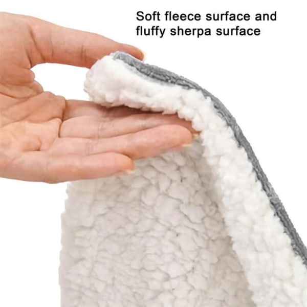 Intirilife Soft Sherpa filt i grått - varm och fluffig filt inomhus utomhusfilt