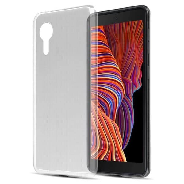 Transparent stötsäker silikonfodral för Samsung Galaxy XCover 5 Vit