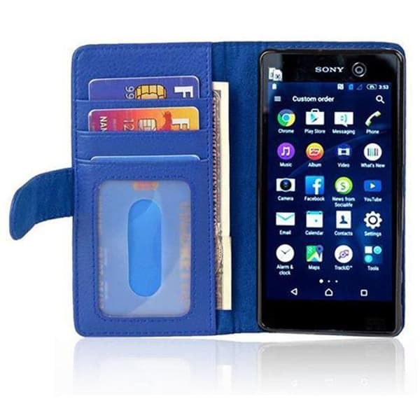Etui för Sony Xperia M5 Fodral i HIMMELSBLÅ Skydd Blå