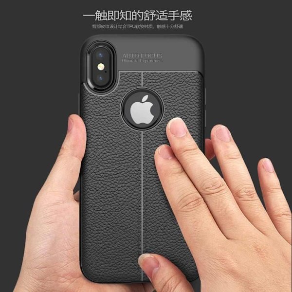 Skal för iPhone X/XS - CADORABO - Djup svart - Silicone TPU - Elegant skydd - Tunn design Djup svart