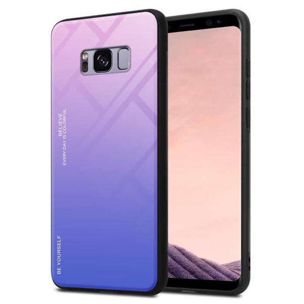 Coque - CADORABO - Samsung Galaxy S8 PLUS - Överlägset skydd - Bicolor - Halkfri ROSA, BLÅ