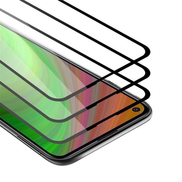 3x Härdat Glas för Huawei P40 LITE E Skärmskydd Vit