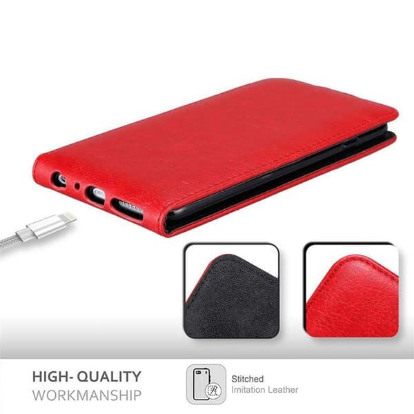 Etui för iPhone 6 PLUS / 6S PLUS Flip-fodral i ÄPPLE RÖD Skyddshölje Röd
