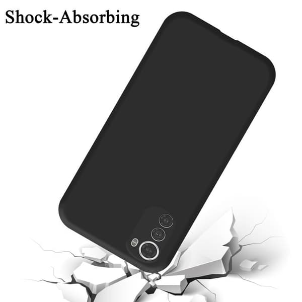 Skyddsfodral för Motorola MOTO E32 4G / E32S Stötskydd i LIQUID BLACK Svart