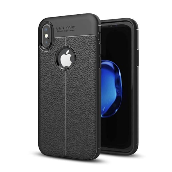 Skal för iPhone X/XS - CADORABO - Djup svart - Silicone TPU - Elegant skydd - Tunn design Djup svart