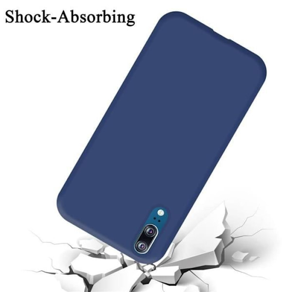 Telefonfodral - CADORABO - Huawei P20 - Flexibelt TPU-silikon - Optimal skydd - Lätt design Blå