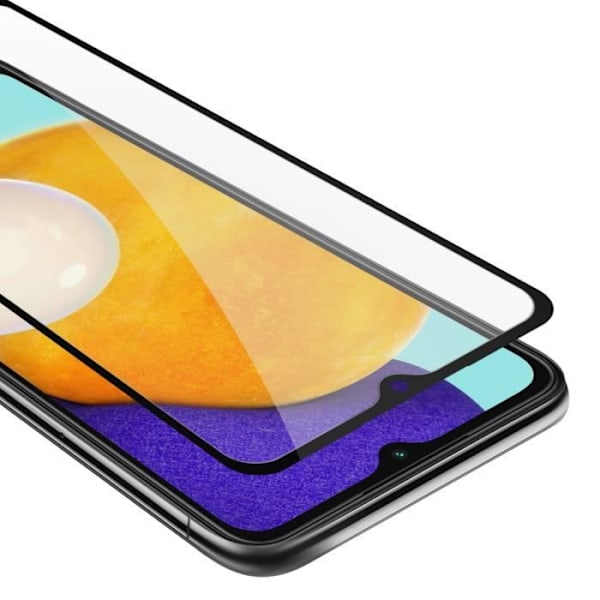 Cadorabo helskärmsskydd för Samsung Galaxy A13 5G i TRANSPARENT med SVART härdat härdat skärmglas Transparent med svart