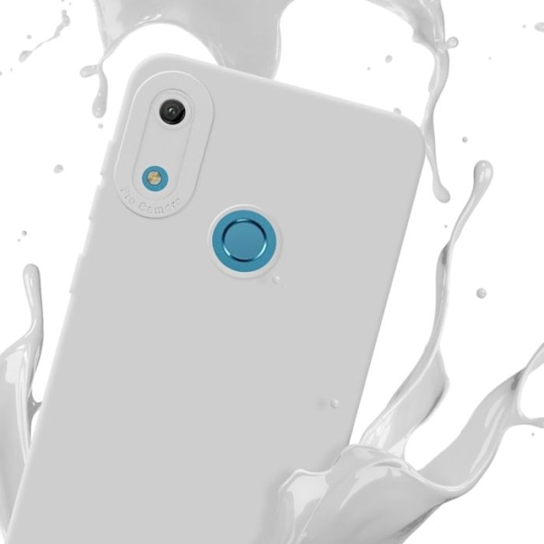 Coque för Huawei Y6 2019 i FLUID VIT Fodral Etui Case Cover i flexibel TPU-silikon Skydd Vit