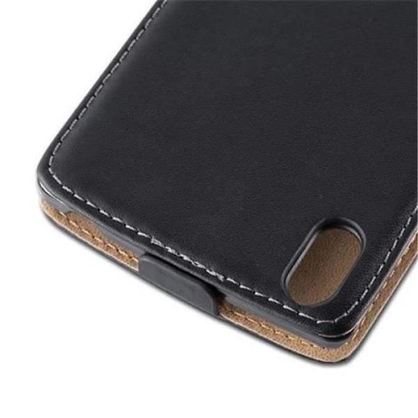 Cadorabo Coque Sony Xperia T3 DESIGN FLIP Stil Etui Housse i Syntetiskt Läder Slät SVARTHYBRID