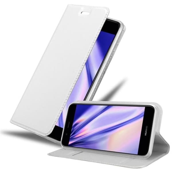 Fodral med lock för Huawei NOVA 2 Etui i KLASSISK SILVER Plånbok Stötsäker Grå