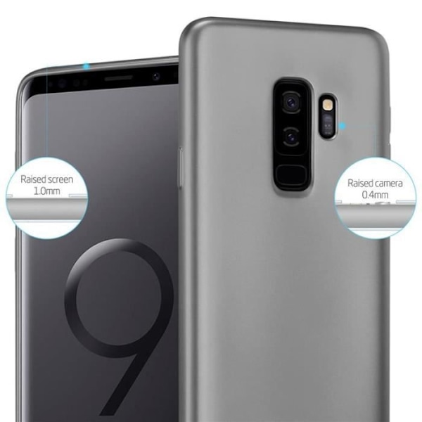 Cadorabo Fodral fungerar med Samsung Galaxy S9 PLUS i METALLIC GREY - Stötsäker och reptålig TPU silikonhölje - Ultra Slim