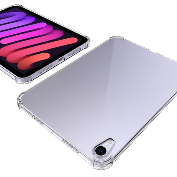 Transparent stötsäker silikonfodral för iPad Air 13 2024 Vit