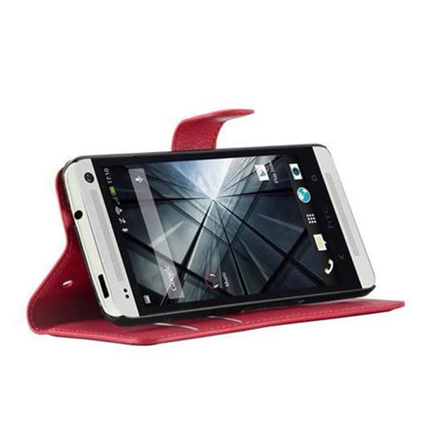 Fodral för HTC ONE M7 i KIRSCHRÖD Röd