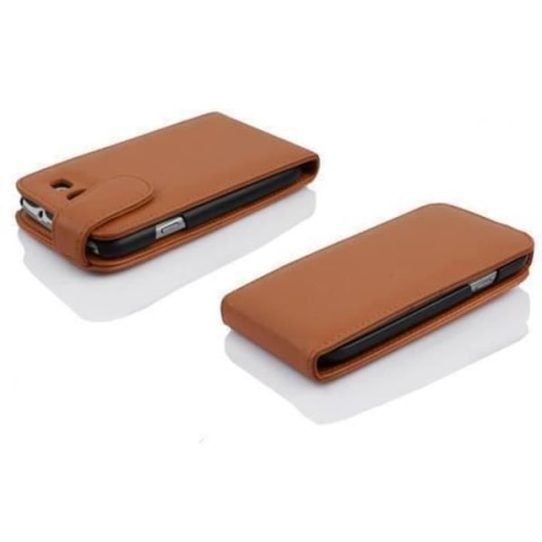 Cadorabo Fodral Samsung Galaxy WIN DESIGN FLIP Style Fodral Fodral Fodral konstläder Struktur HAZEL BRUN
